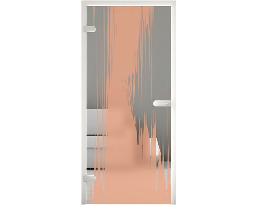 Glastür mit abstraktem Design für den Innenbereich