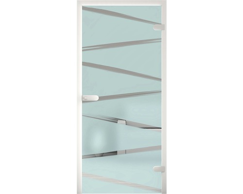 Glastür mit horizontalen Linien für den Innenbereich