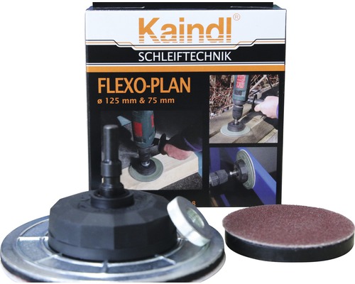 Kaindl Schleiftechnik Flexo-Plan Schleifteller Set mit 125 Millimeter und 75 Millimeter Durchmesser