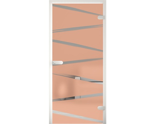 Glastür mit Rahmen und Griff