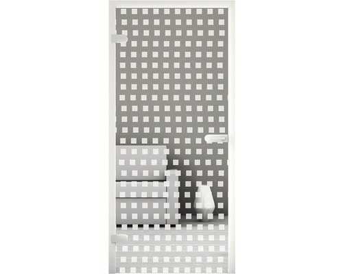 Duschabtrennung aus Glas mit Muster