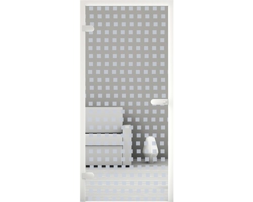 Glastür mit Punktmuster für Badezimmer