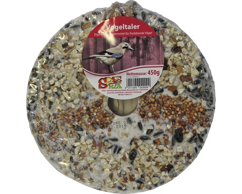 Wintervogelfutter Winterspass Vogelkuchen, Vogeltaler 450 g Vogeltaler Ergänzungsfuttermittel für freilebende Vögel, 450 Gramm Nettomasse