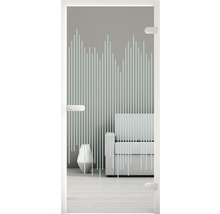 Glastür mit linearem Design für Innenräume