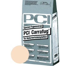 PCI Carrafug® Spezial Fugenmörtel für Naturwerksteinplatten jurabeige 5 kg-thumb-0