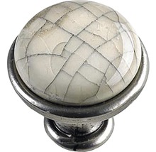 Möbelknopf Zinkdruckguss/Porzellan weiß/brüniert/marmoriert ØxH 27,5/25,5 mm