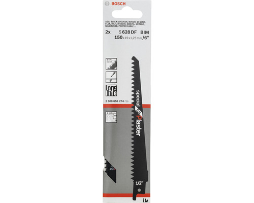 Bosch Säbelsägeblatt S 628 DF BIM, 150 Millimeter, Zweierpack