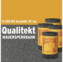 Quandt Bitumen Mauersperrbahn Qualitekt besandet grau G200 DD Rolle 10 m x 25 cm-thumb-0