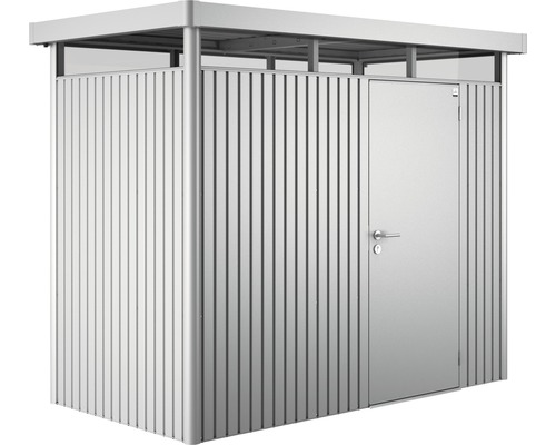 Gerätehaus biohort HighLine H1 Standardtür 254 x 134 cm silber-metallic