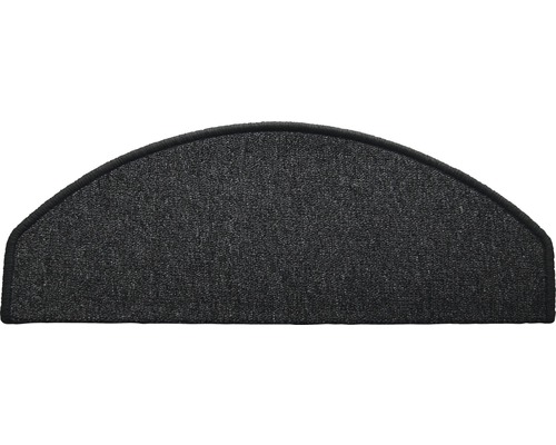 Stufenmatte Rambo halbrund anthrazit 23,5x65x4,5 cm Halbrunde Treppenmatte aus Textil