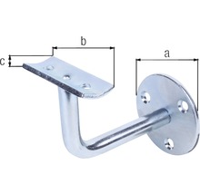 Handlaufstütze zum Anschrauben, Auflage gewölbt-thumb-1