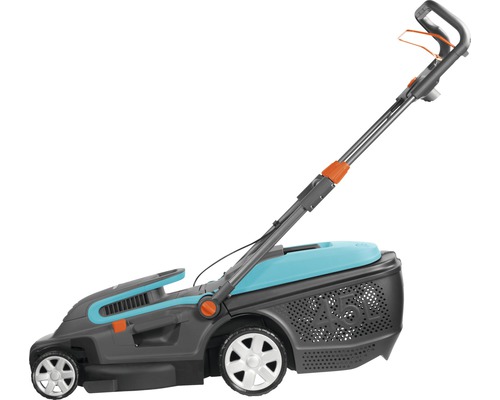 Gardena Akku Rasenmäher mit Fangkorb