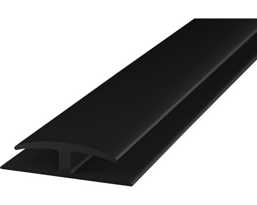Einschubprofil Weich-PVC (beidseitig) schwarz selbstklebend 30x1000 mm H-Profil Verbinder