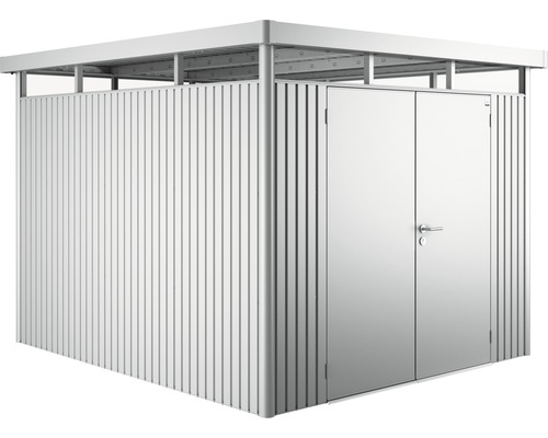 Gerätehaus biohort HighLine H5 Doppeltür 254 x 294 cm silber-metallic