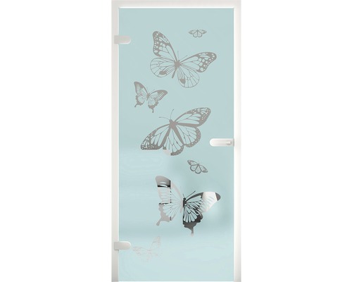 Glastür mit Schmetterlingsmotiv für den Innenbereich