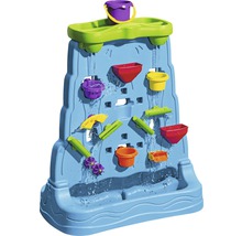 Wasserspielwand mit Eimer, Bechern und Wasserrädern für Kinder