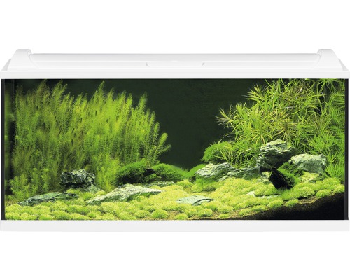 Aquarium EHEIM aquaproLED 180 mit LED-Beleuchtung, Filter, Heizer, Thermometer, Fangnetz ohne Unterschrank weiß