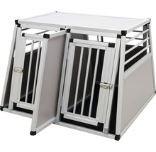 Hundebox aus Aluminium mit zwei Türen