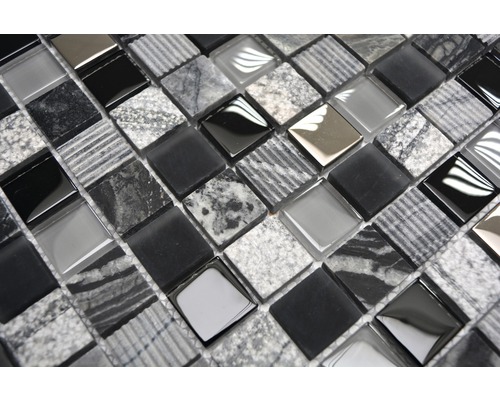 Mosaikfliese aus Glas und Stein