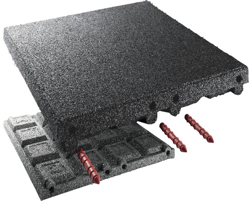 Fallschutzmatte terrasoft 5 m² 50 x 50 x 8 cm anthrazit Fallschutzmatte terrasoft 5 m² 50 x 50 x 8 cm anthrazit