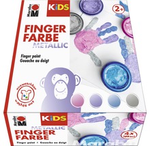 Marabu KIDS Fingerfarbe Metallic 100ml 4er-Set-thumb-2