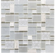 Mosaikmatte aus Glas und Naturstein