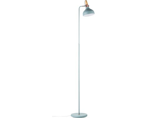 Stehlampe aus Metall und Holz