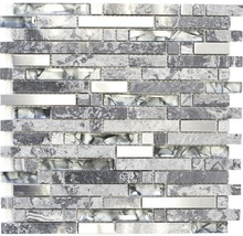 Glasmosaik XCM MV778 mix grau 30x30 cm-thumb-0 Glasmosaik XCM MV778 mix grau 30x30 cm-thumb-0