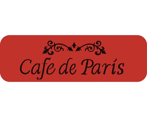 Dekorschablone Bordüre Cafe de Paris 44 x 14 cm
