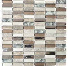 Mosaikfliese aus Glas und Stein