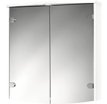 Spiegelschrank mit zwei Spiegeltüren und Beleuchtung