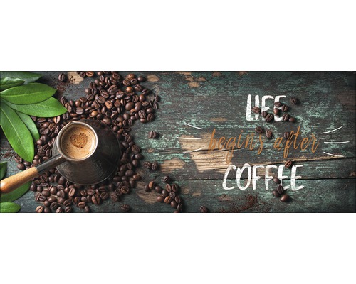Glasbild Life & Coffee Creation 30x80 cm GLA1845