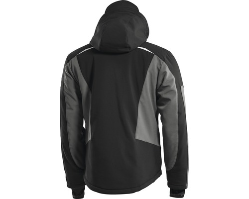 Rückansicht einer Arbeitsjacke mit Kapuze
