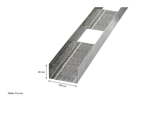 Metall C-Profil mit den Maßen 40 mm x 100 mm