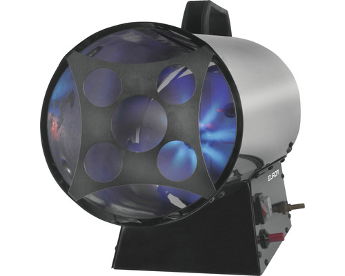 Direkt befeuerter Heizlüfter für den Einsatz im Außenbereich.