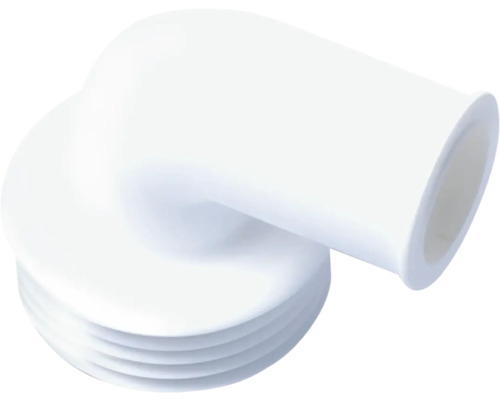 Winkel-Spülrohrverbinder weiß für Druckspüler