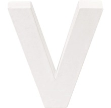 Buchstabe V Pappe weiß 3,5x10 cm-thumb-0