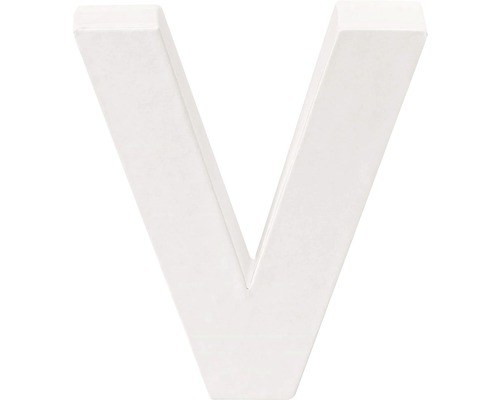 Buchstabe V Pappe weiß 3,5x10 cm-0