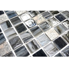 Glasmosaik XCR 2507 mix grau/schwarz 30,2x30,2 cm-thumb-4