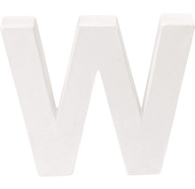 Buchstabe W Pappe weiß 3,5x10 cm-thumb-0