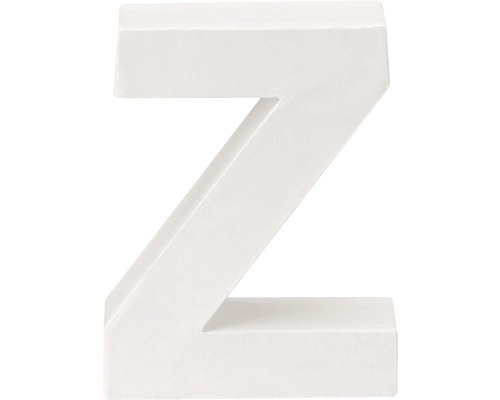 Buchstabe Z Pappe weiß 3,5x10 cm