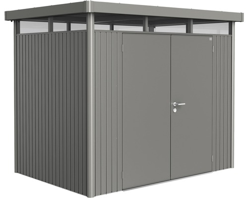 Gartenhaus biohort HighLine H2 Doppeltür 275 x 195 cm quarzgrau-metallic