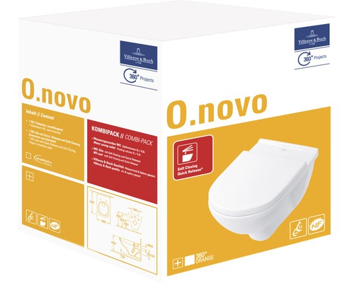 Verpackung einer Villeroy & Boch O.novo Wandtoilette