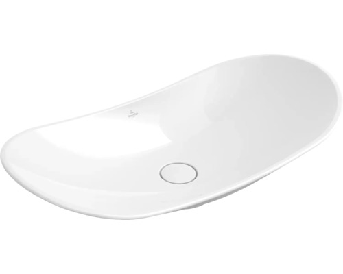 Villeroy & Boch Aufsatzwaschbecken My Nature 81cm weiß mit Beschichtung 411080R1 Aufsatzwaschbecken aus Keramik