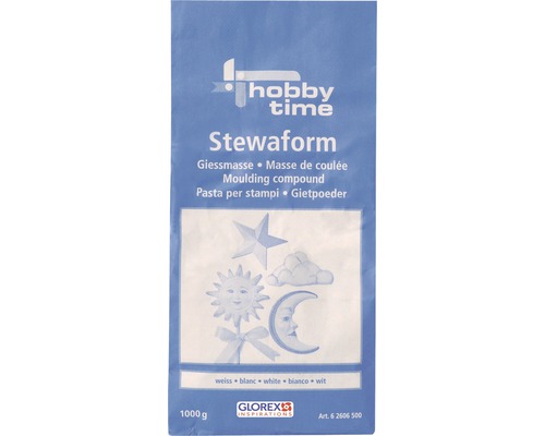 Stewaform Gießmasse weiß leichter grau-Stich 1 kg Hobby Time Stewaform Gießmasse 1000 g