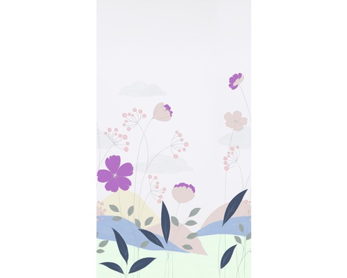 Bordüre 45911 Kunterbunt Blumen weiß lila 5 x 1,04 m