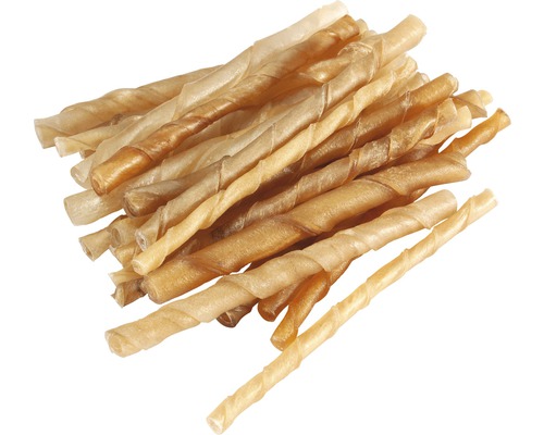 Kausticks beeztees Rinderhaut ø 7-8 mm 100 Stück Kauartikel Hundekauartikel, gedrehte Form