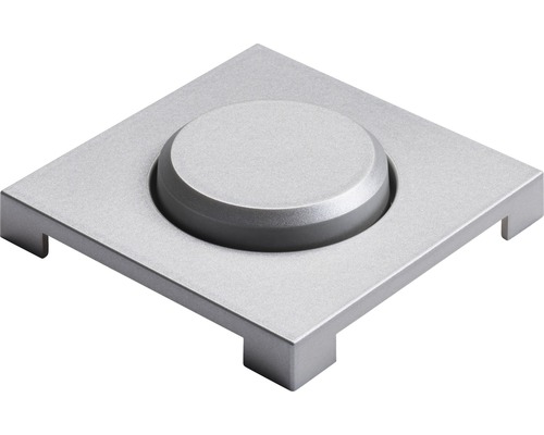 Quadratischer Bodenablauf mit runder Abdeckung