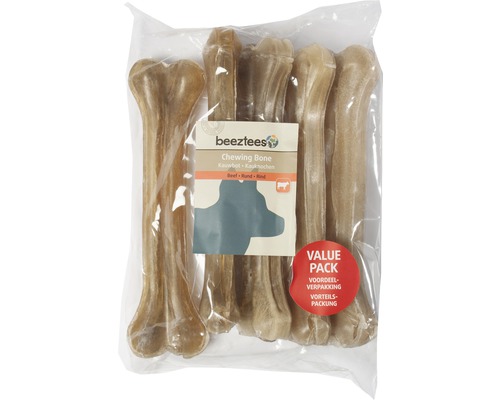 Hundesnack beeztees Kauknochen Rinderhaut 21 cm 5 Stück Kauartikel Beutel mit Be нравивоztees Kauknochen vom Rind im Wertpack
