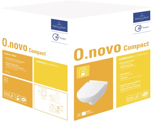 Villeroy & Boch O.novo Compact Wand-Tiefspül-WC-Set Verpackung